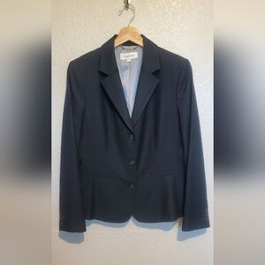 Calvin Klein Women's Classic Dark Blue Suit Blazer Jacket Size 10